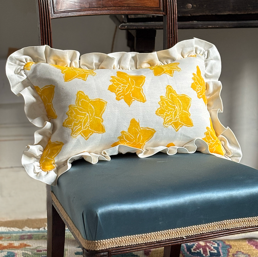 Daffodil Ruffle Cushion