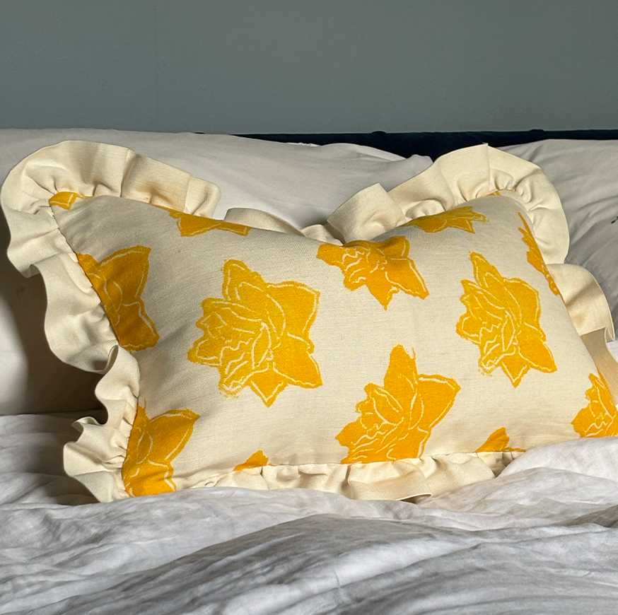 Daffodil Ruffle Cushion